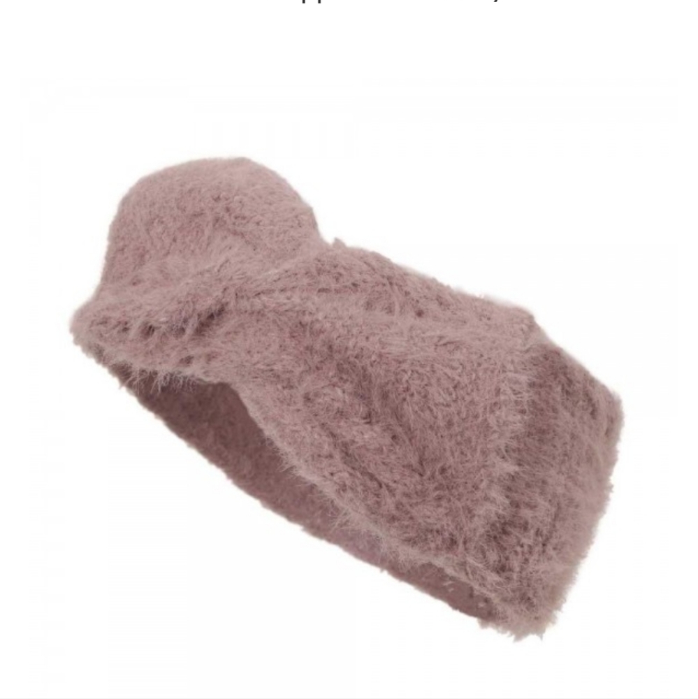 *Fuzzy Headwrap Bow Rose